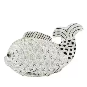 823014 FISH PURSE - SILVER