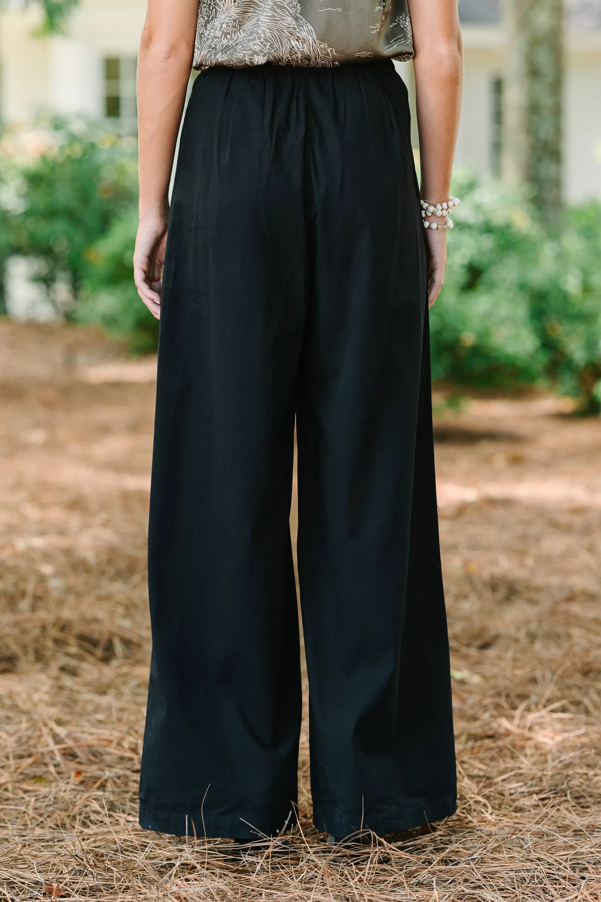 All The Best Black Wide Leg Trousers