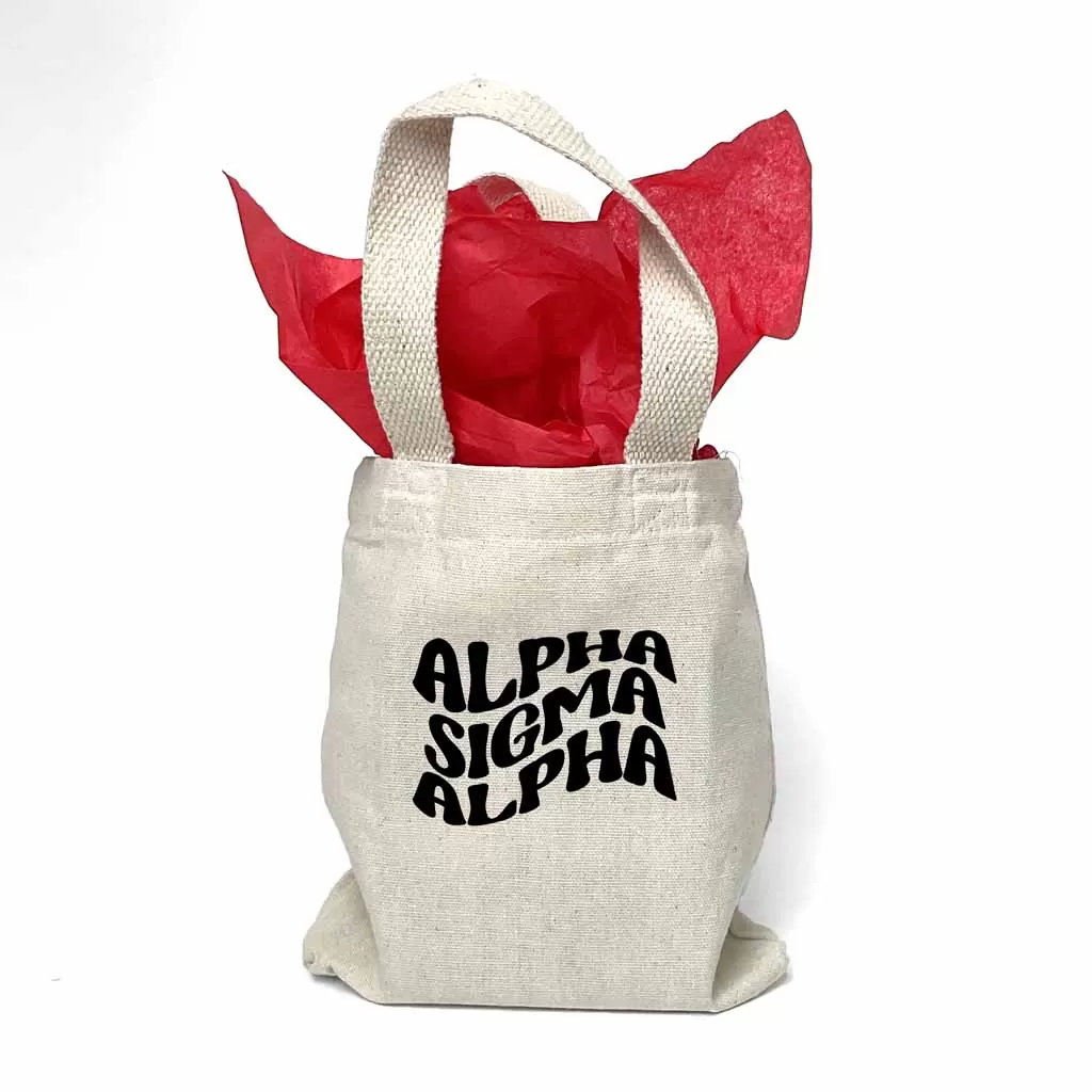 Alpha Sigma Alpha Mod Sorority Name Mini Tote Gift Bag