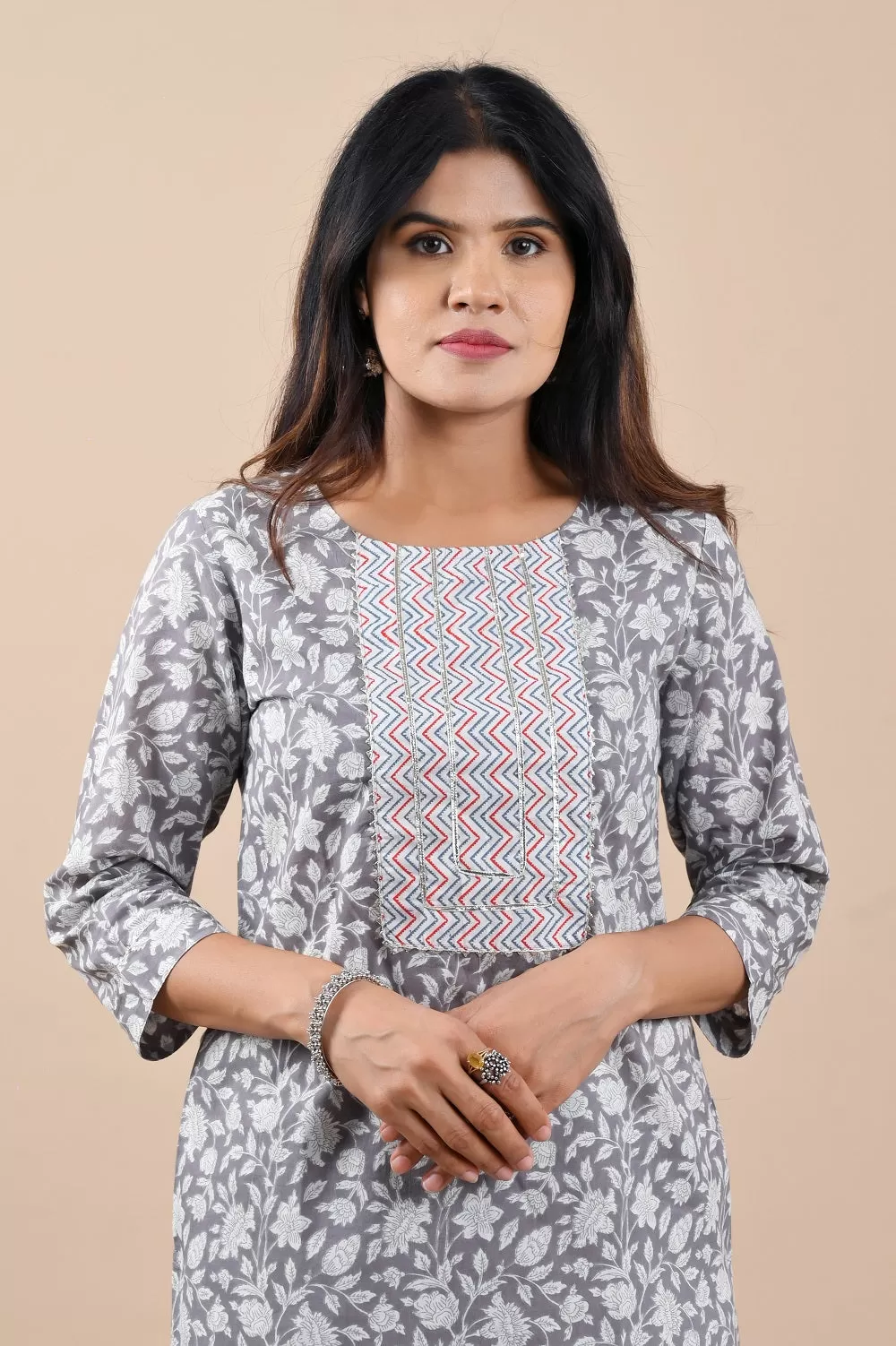 Amber Sanganeri Cotton kurta Set