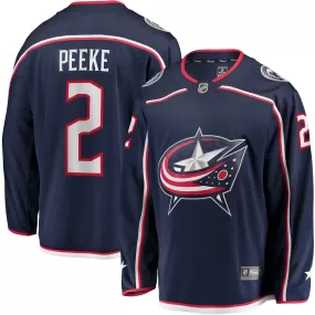 Andrew Peeke Columbus Blue Jackets Fanatics Branded Home Breakaway Player Jersey - Navy