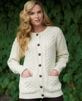 Aran Cardigan Lumber Sweater