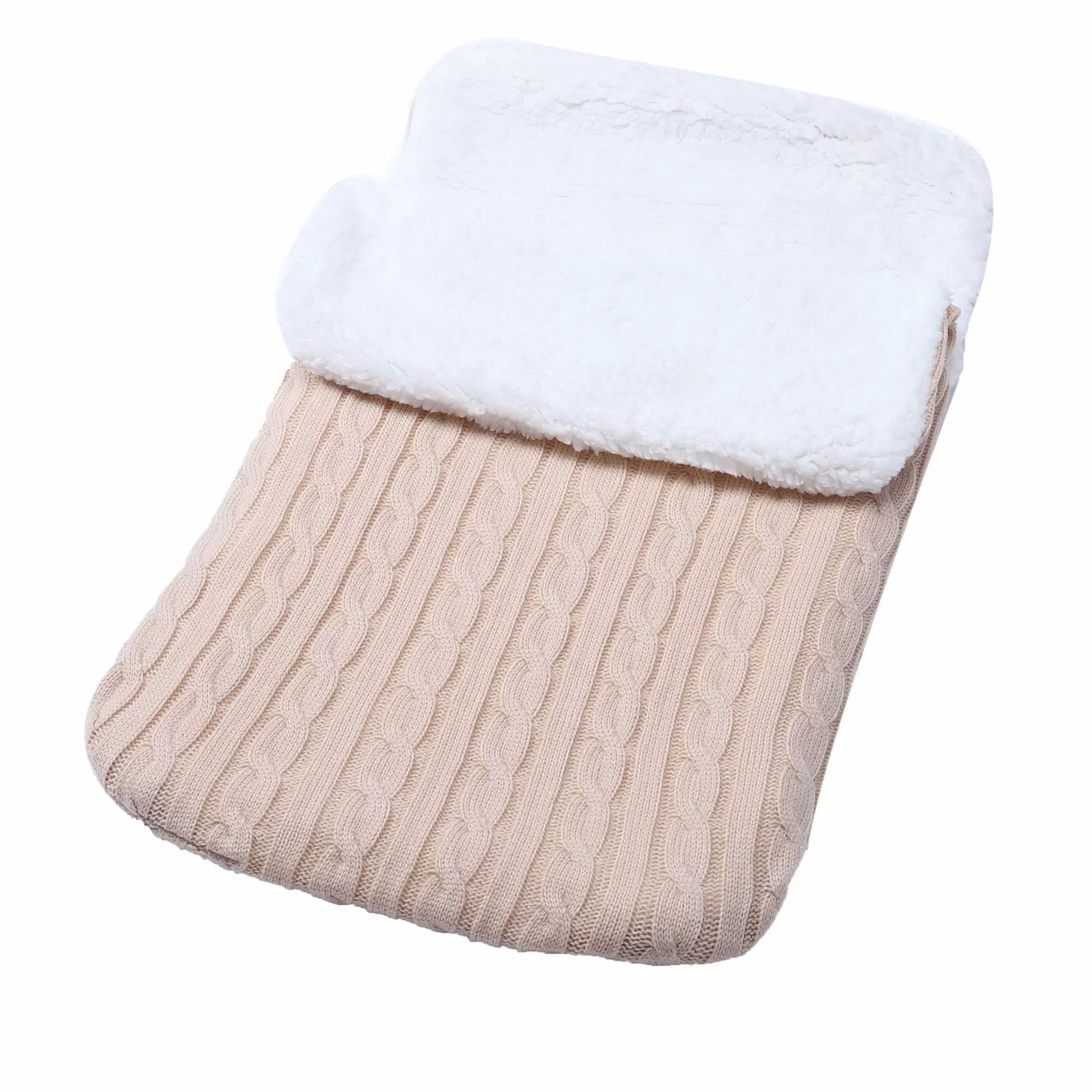 Baby Solid Pad Thickened Winter Knitted Sleeping Bag Hug Blanket