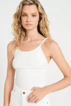 Ballet Rib White Camisole