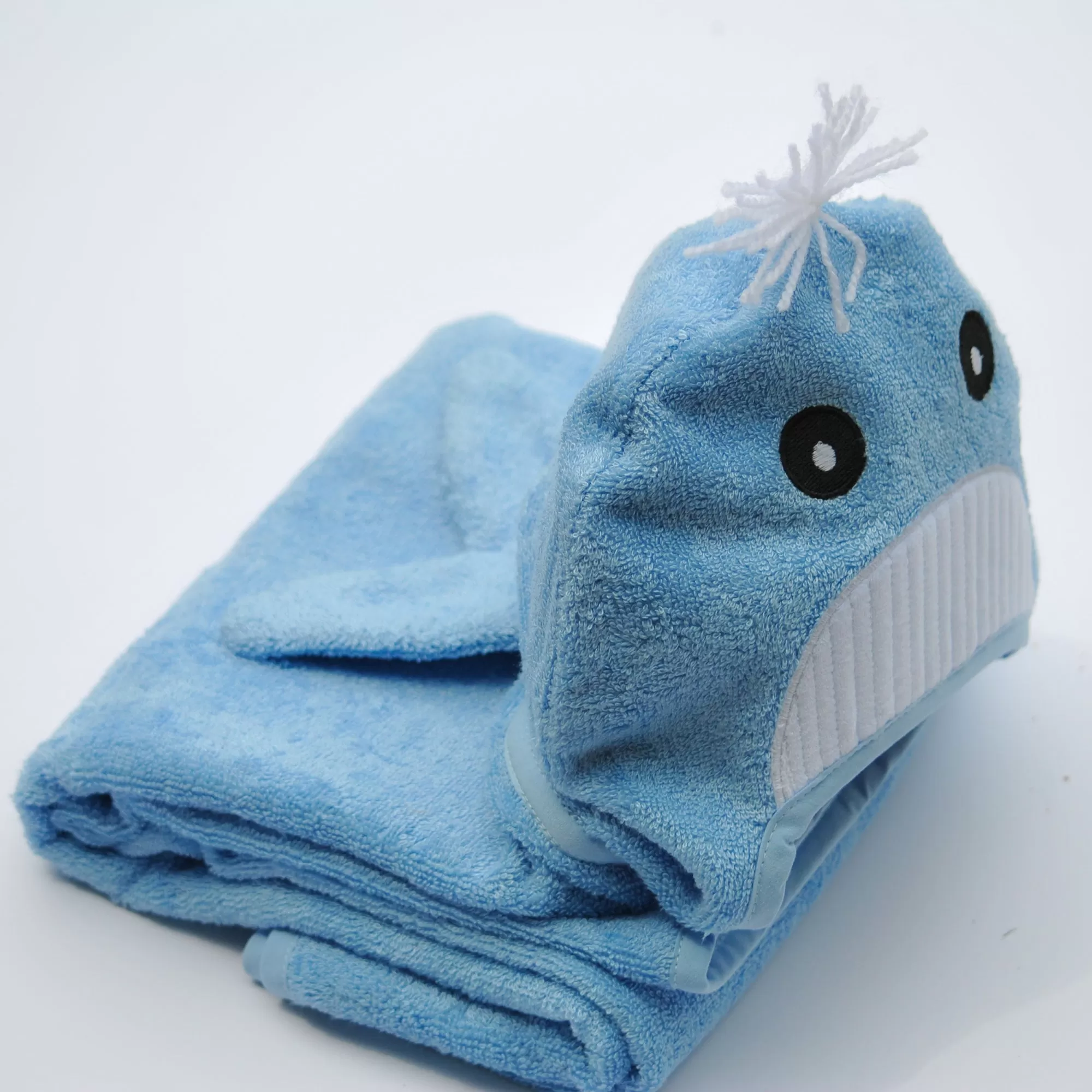 Bamboo Rayon Whale Hooded Turkish Towel Little Kid