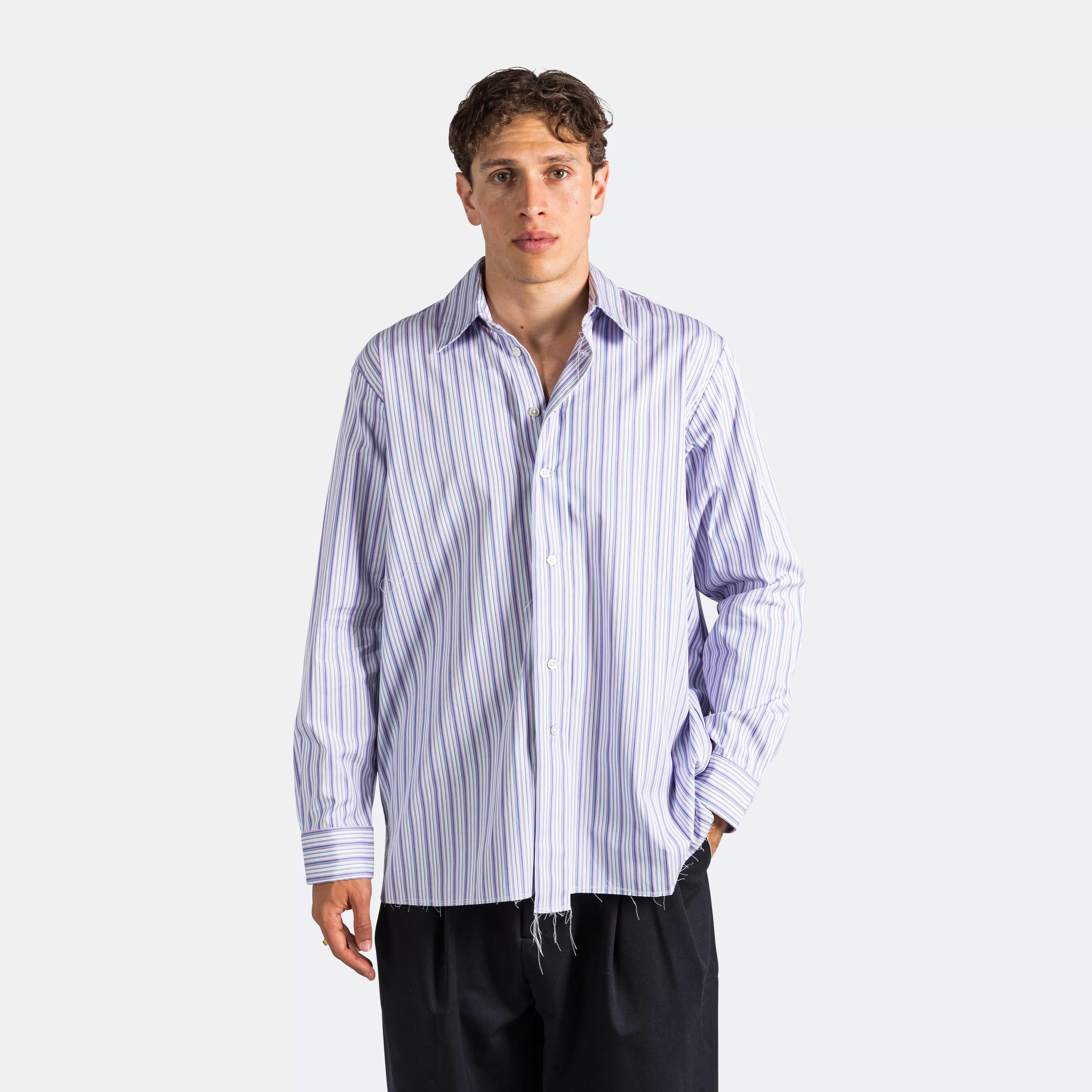 Basic Shirt - Purple Stripe