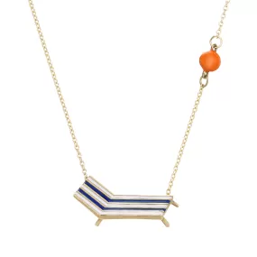 BEACH CHAIR BLUE NECKLACE