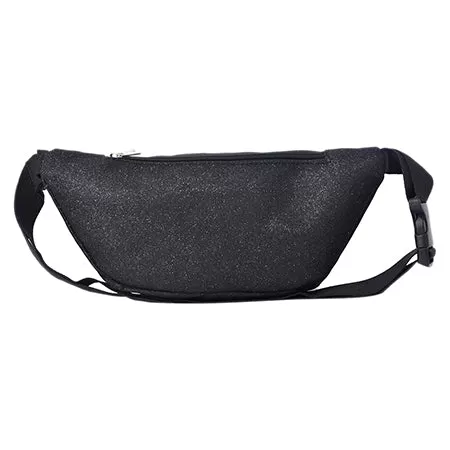 Black Glitter Fanny Pack