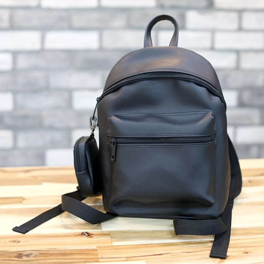 Black Multi Mini Backpacks Faux Leather Sling Bags Crossbody Messengers School Travel Bookbags Unisex Mens Womens