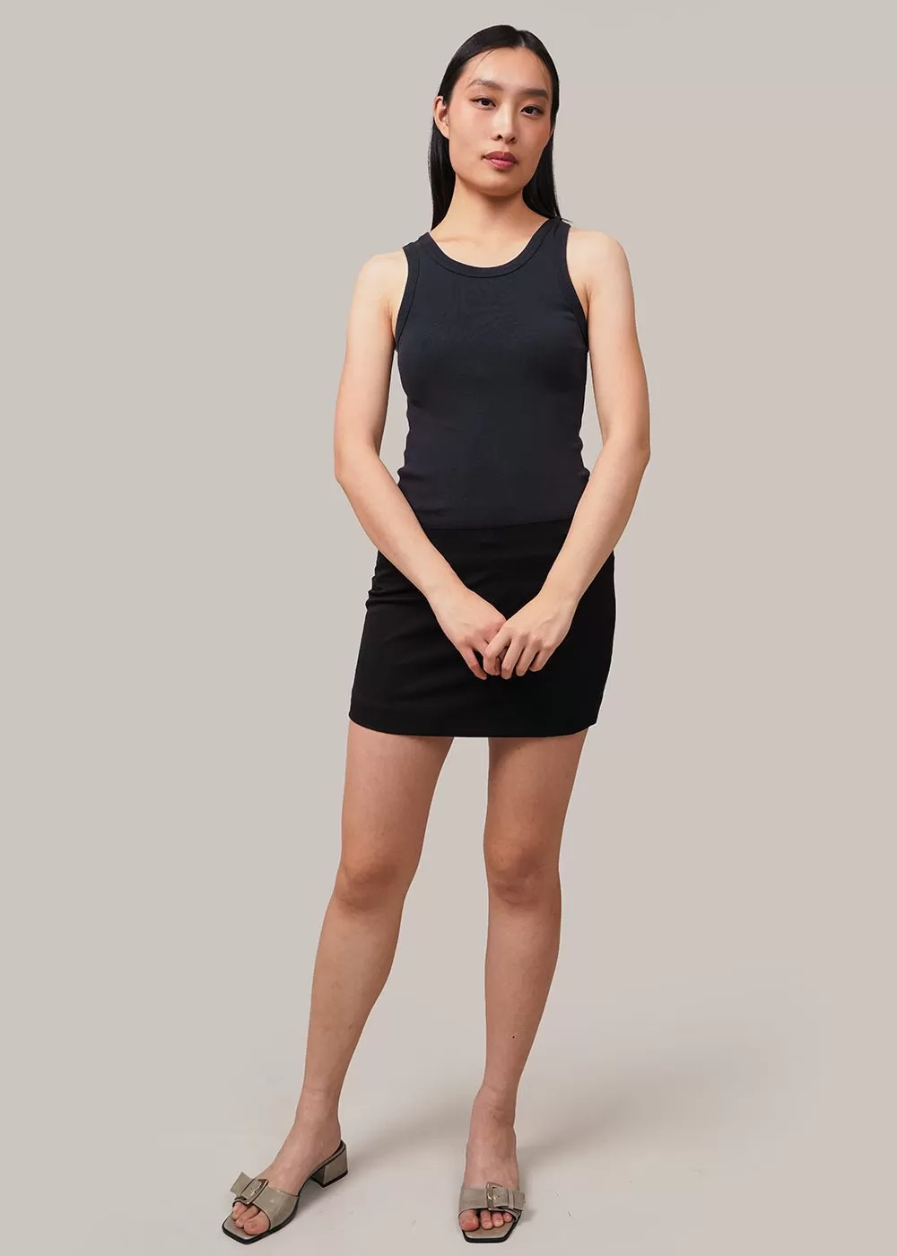 Black Organic Cotton Singlet