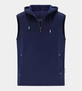 BLAZE SLEEVELESS HOODIE - NAVY