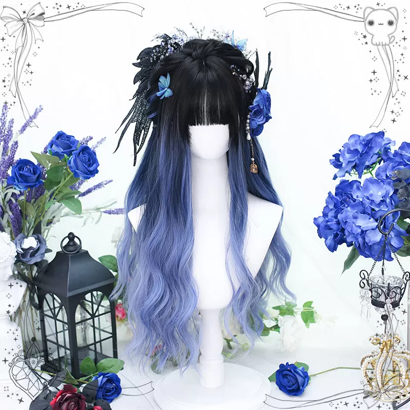 Blue Galaxy Night Wavy Long Wig