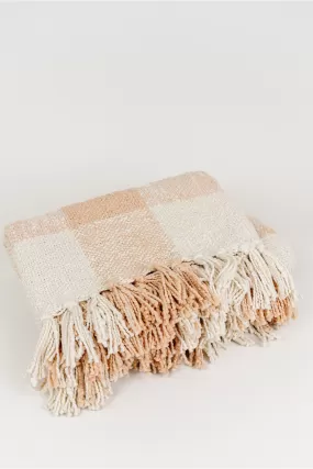 Blush Plaid Throw