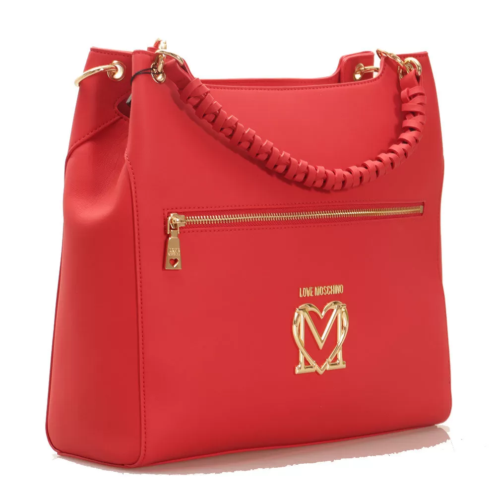 Borsa Donna Sacca a Spalla e a Mano Rigida LOVE MOSCHINO colore Rosso