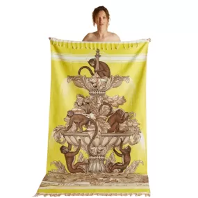 Brigitte Cotton Fouta Towel - Lemon