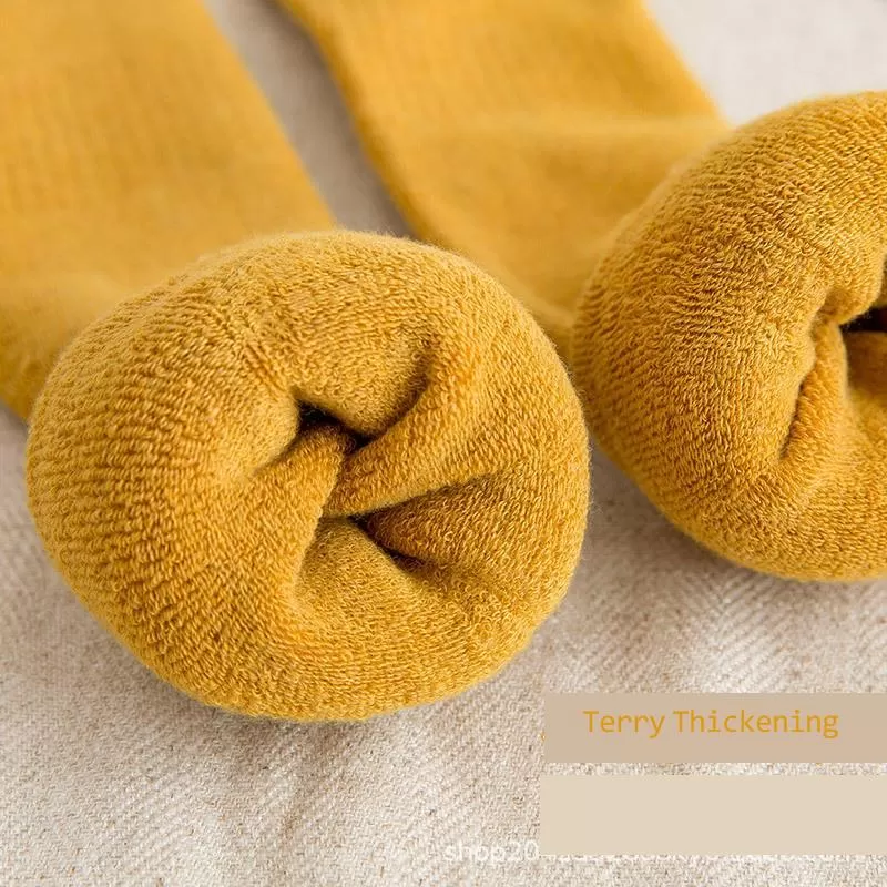 Bulk Orders New in Autumn Winter Thickened Terry Long Tube Knee Socks for Women Cold Weather