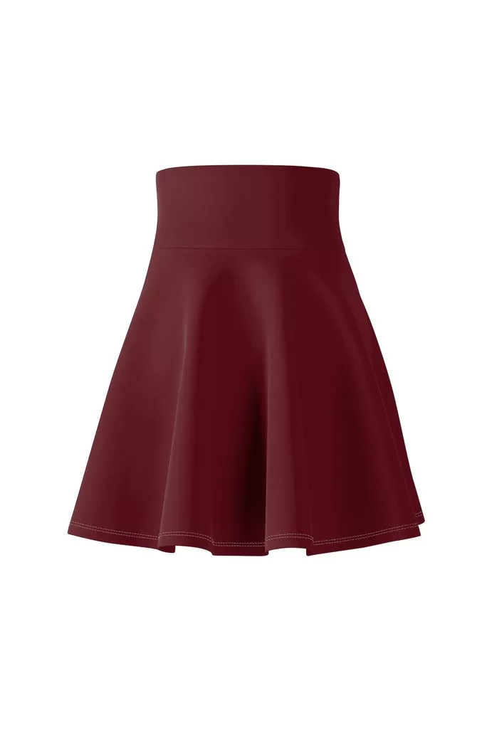 Burgundy Women's Skater Skirt