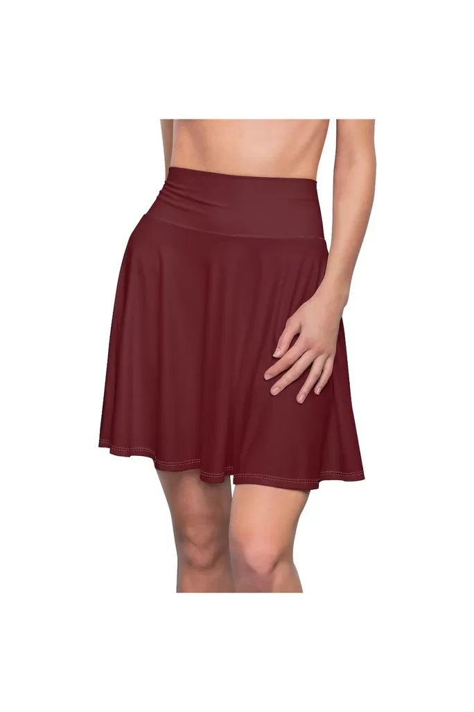 Burgundy Women's Skater Skirt