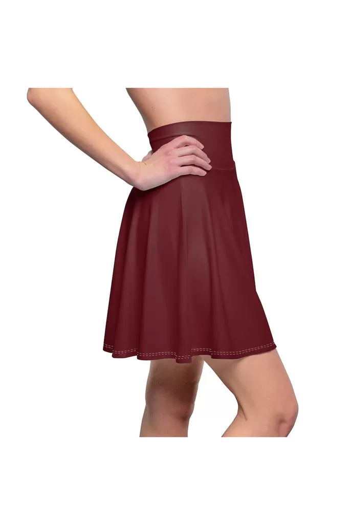 Burgundy Women's Skater Skirt