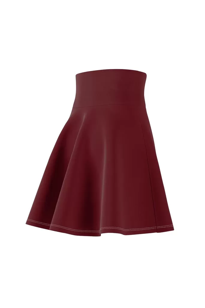 Burgundy Women's Skater Skirt