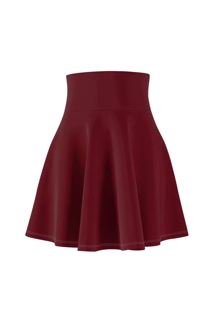 Burgundy Women's Skater Skirt