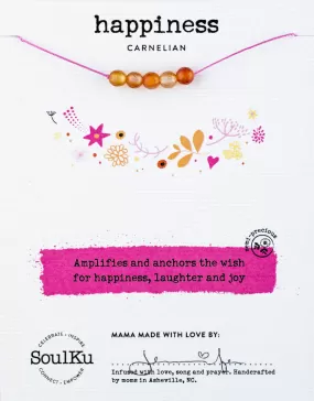 Carnelian Big Wishes Necklace for Happiness