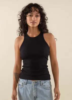 Carter Racer Back Tank in Black