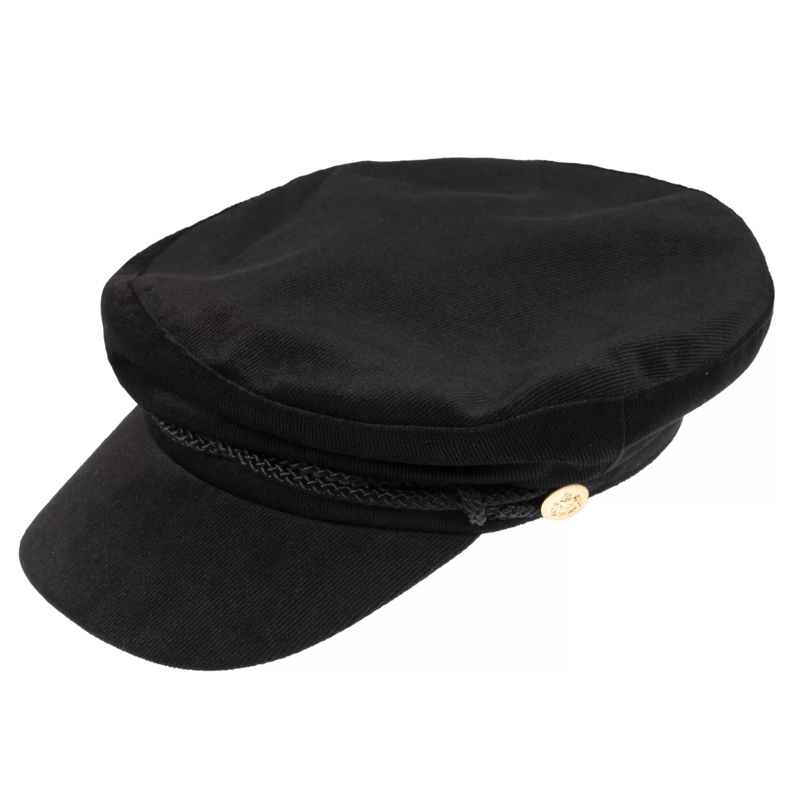 Casquette gavroche Femme velours Noir