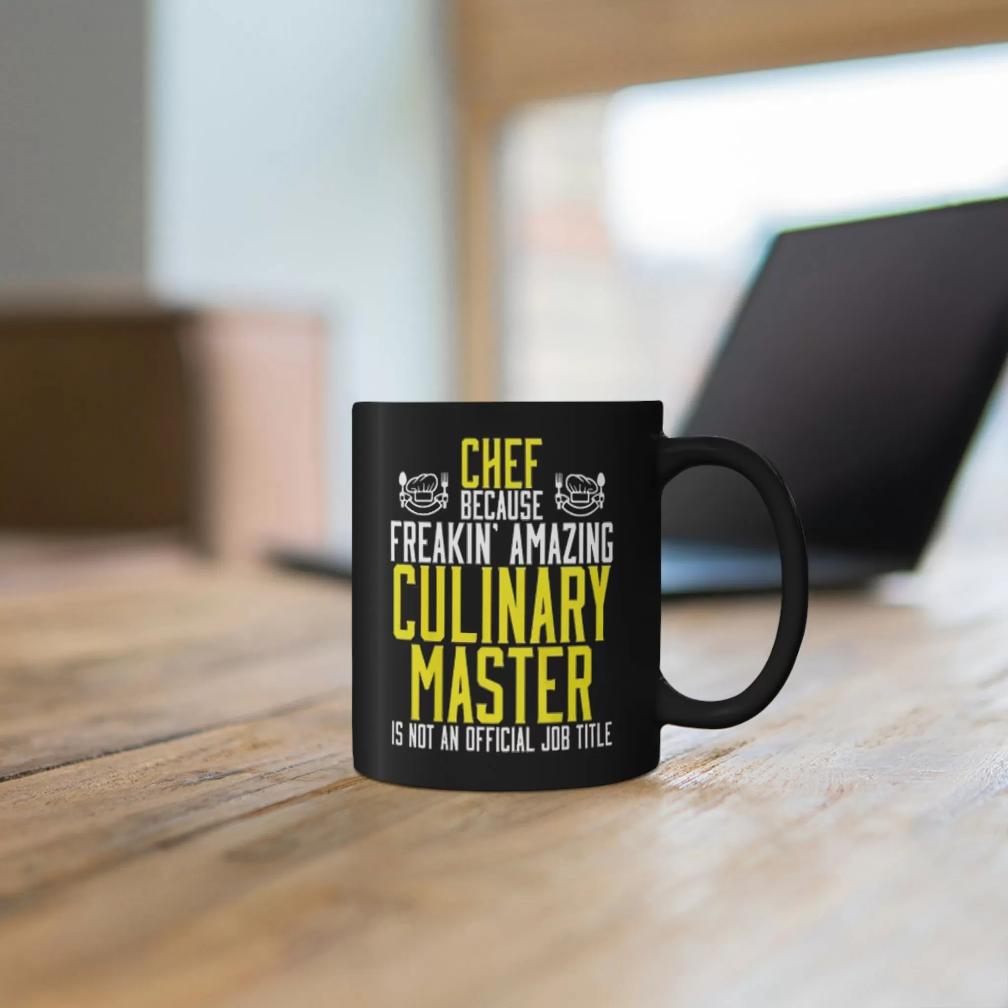 Chef Black Mug Design