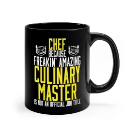 Chef Black Mug Design