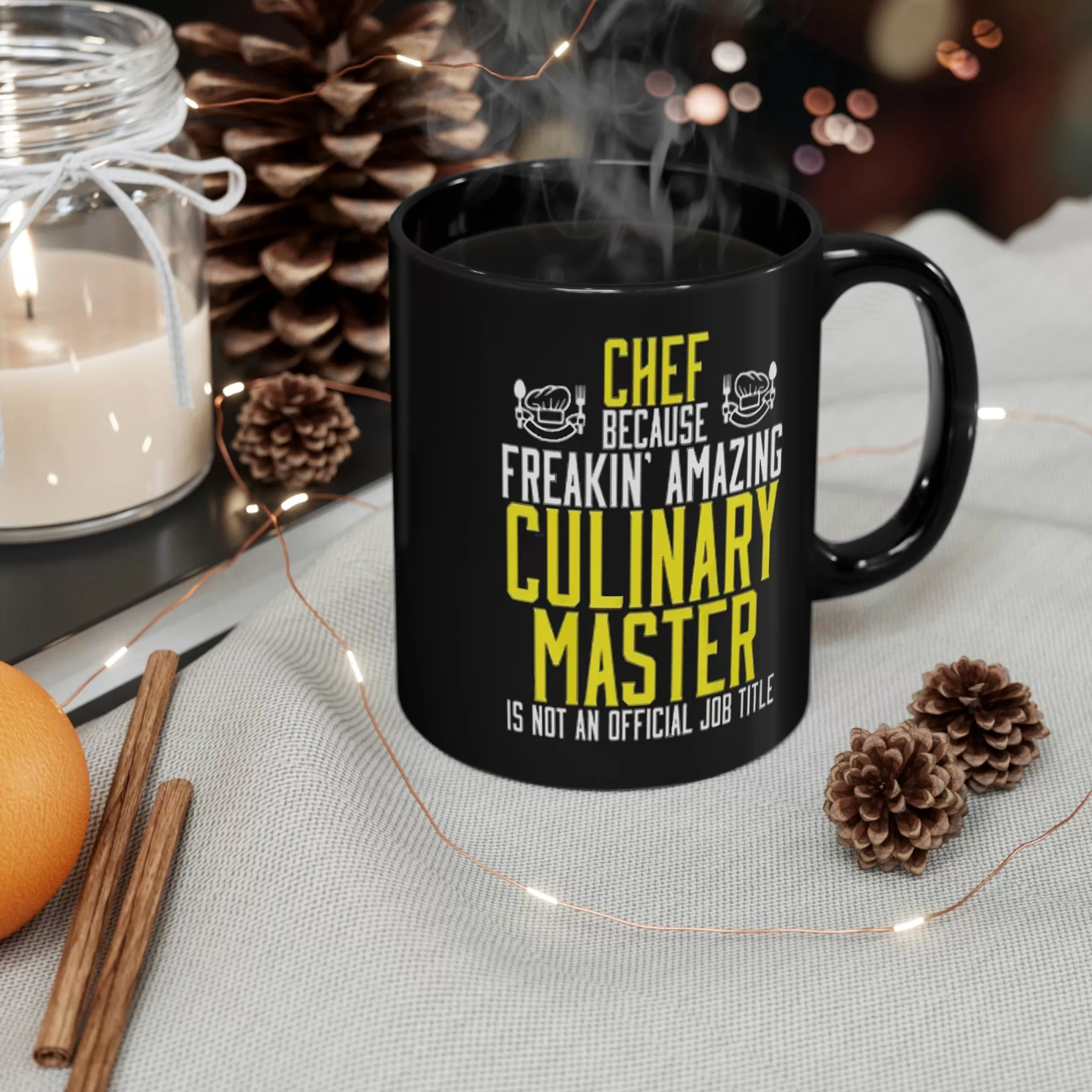 Chef Black Mug Design