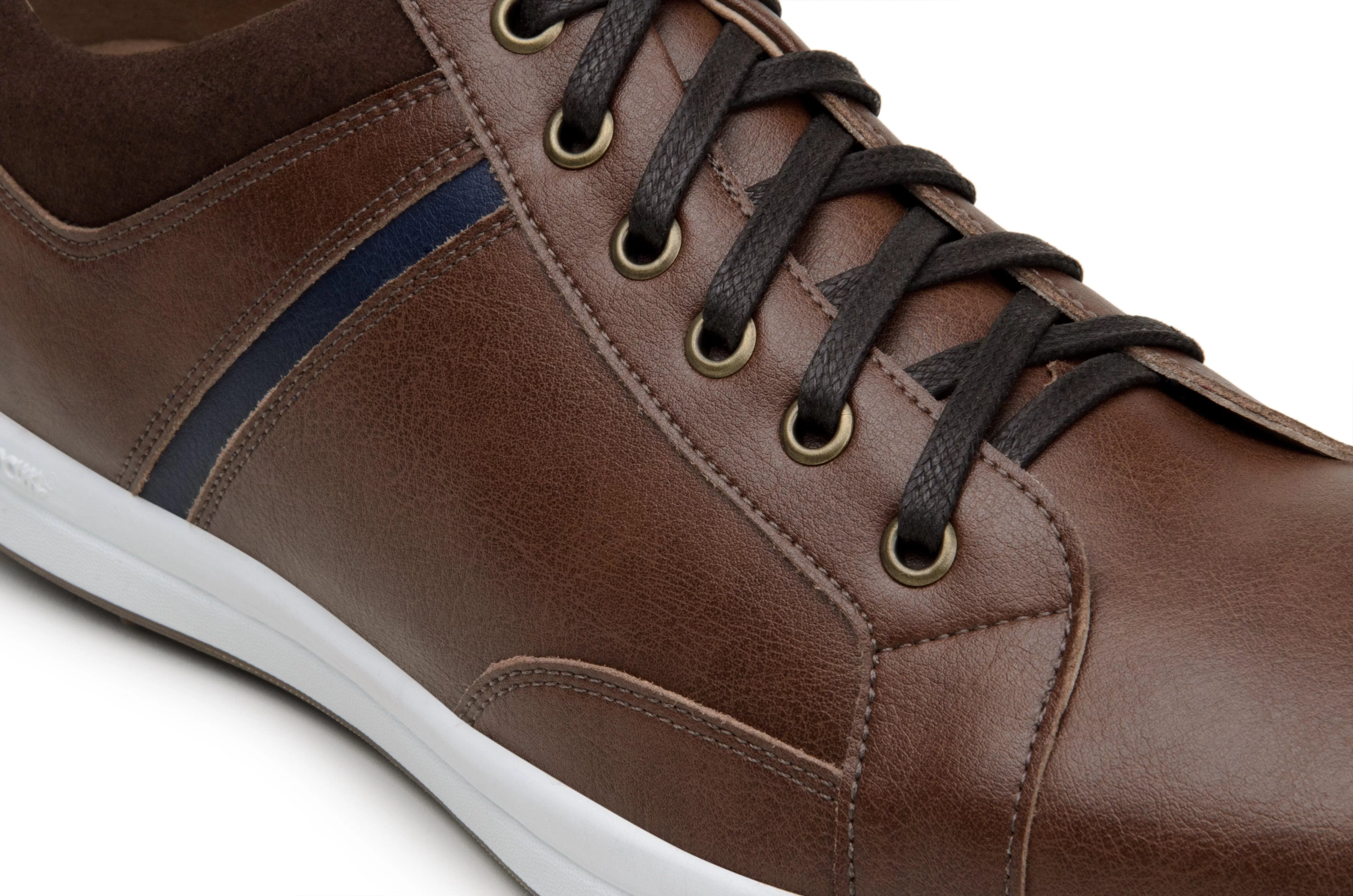 'Ciaran' men's vegan sneaker by Zette Shoes - cognac