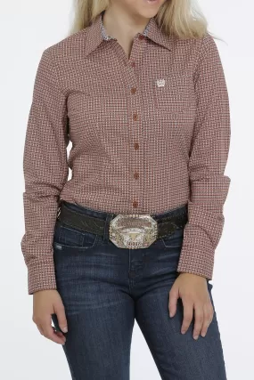 Cinch Women's Button Down Western Shirt Copper