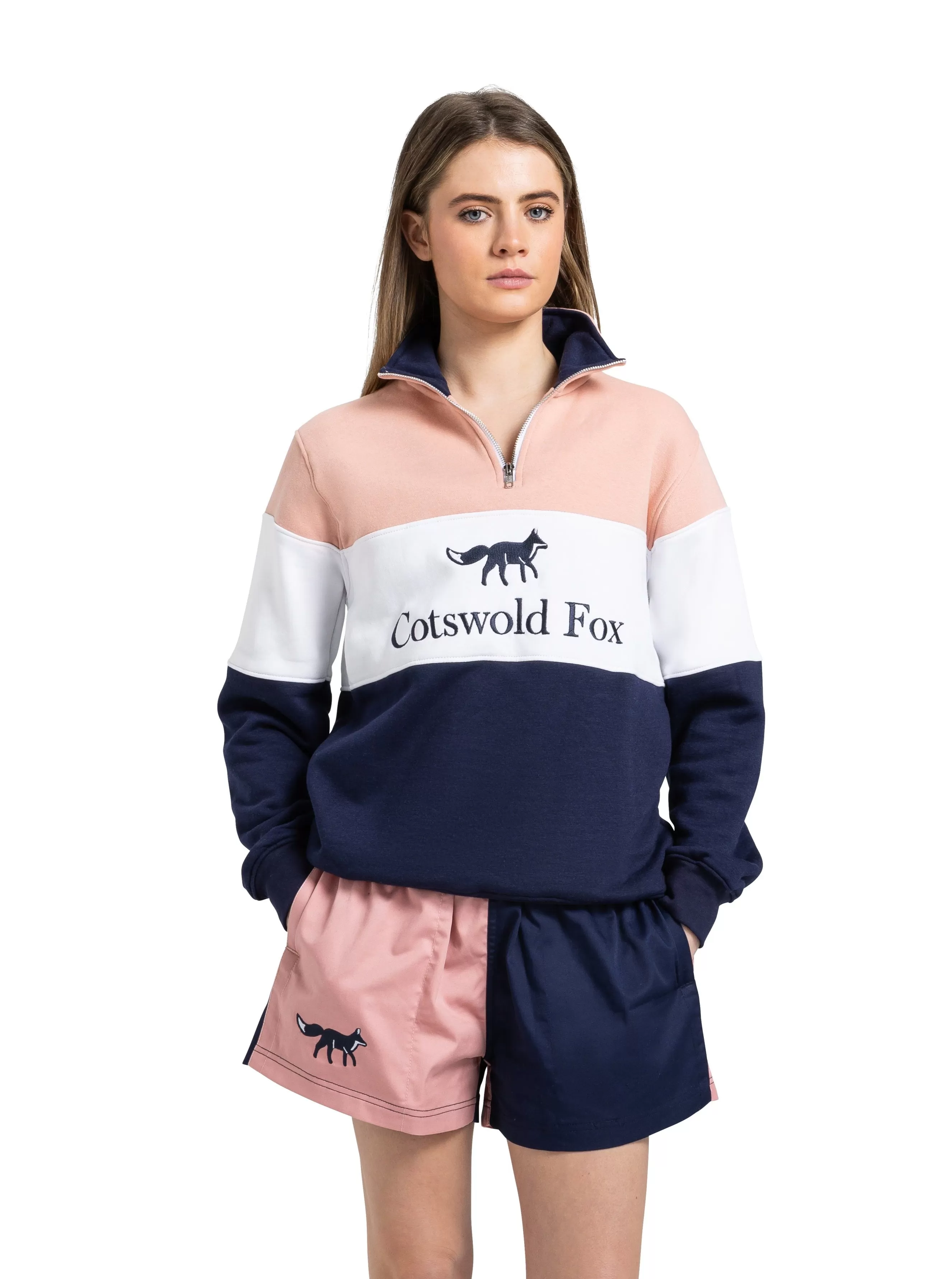 Cirencester Quarter Zip - Blush Pink