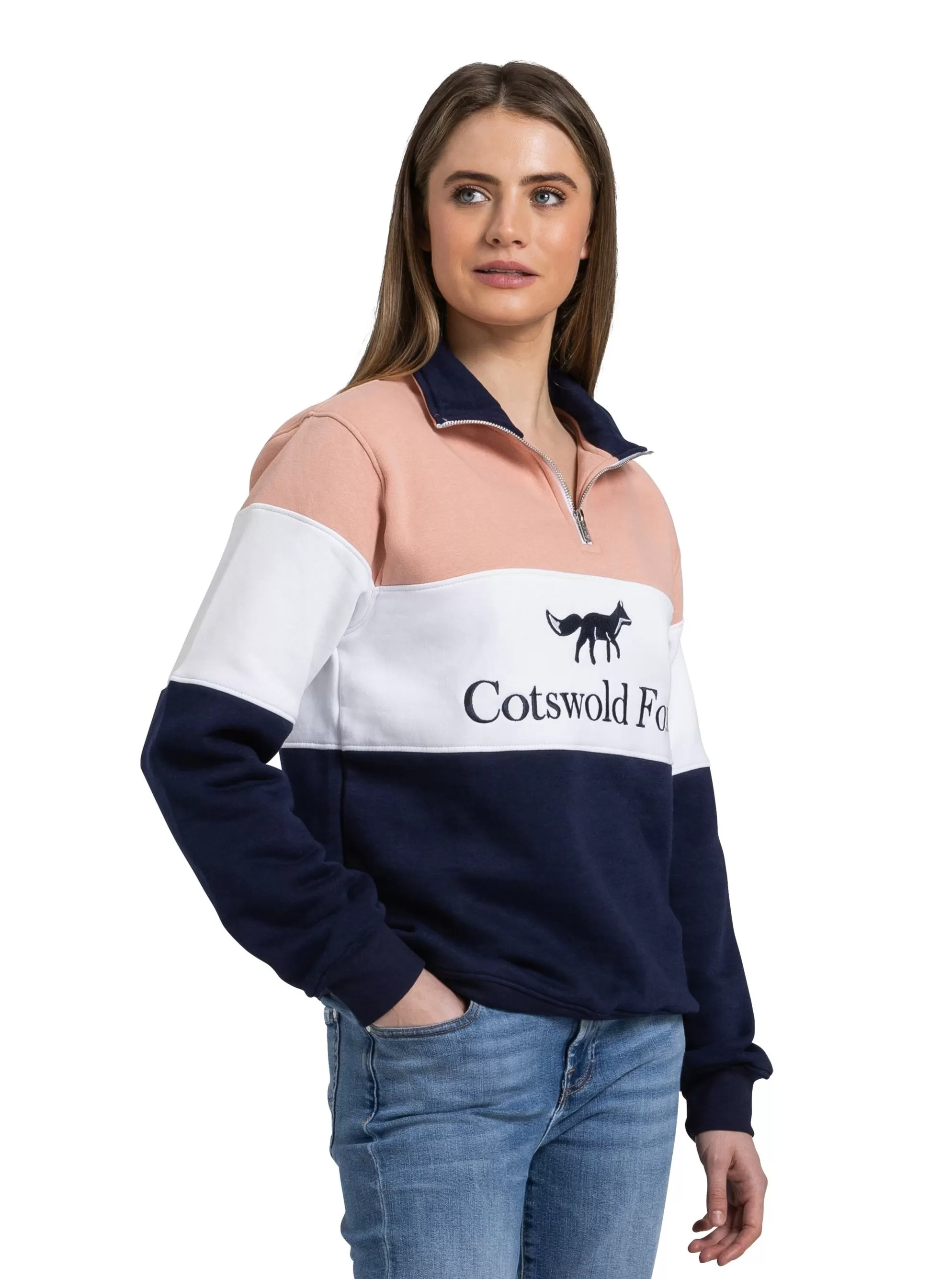 Cirencester Quarter Zip - Blush Pink