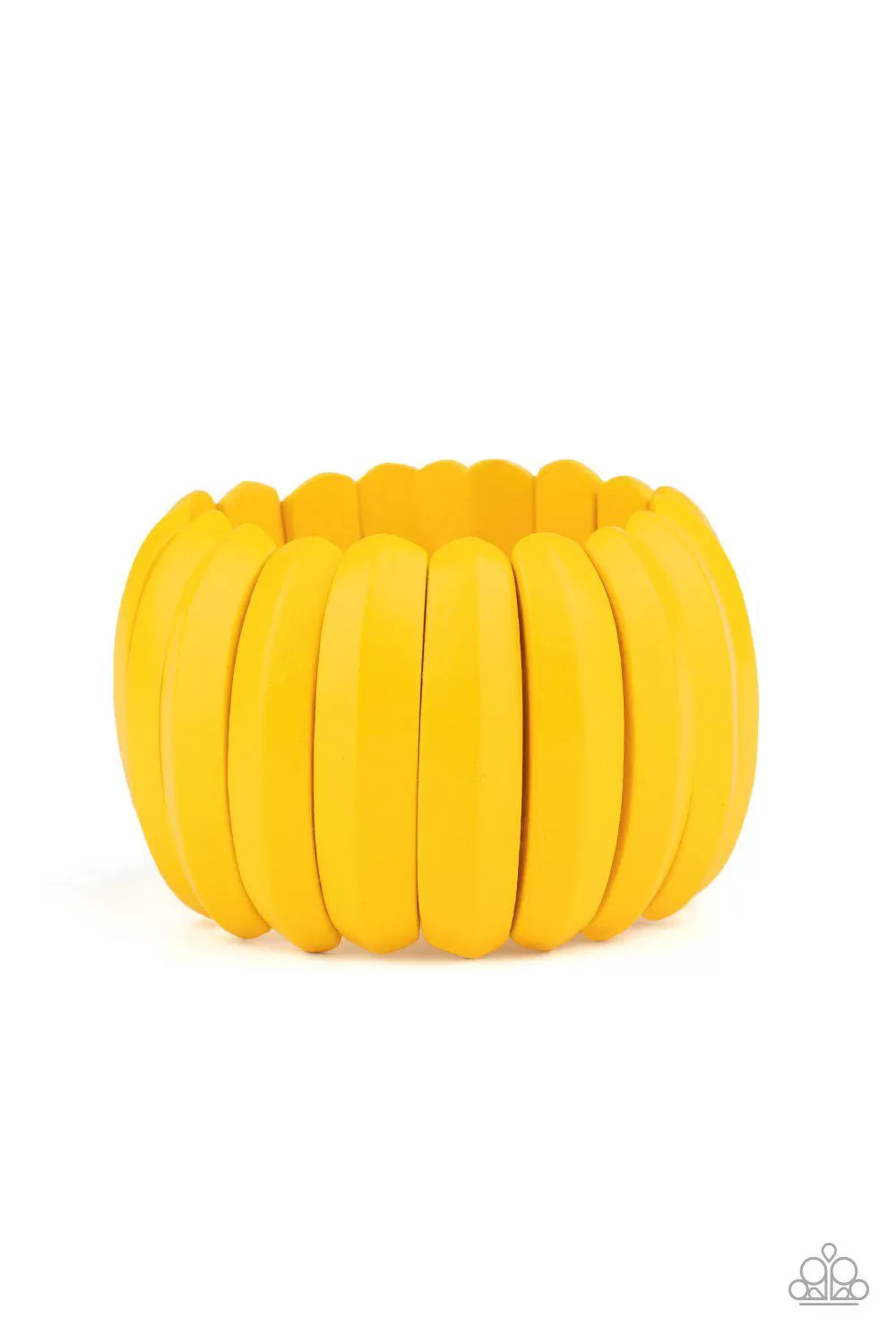 Colorfully Congo Yellow Wood Bracelet - Paparazzi Accessories