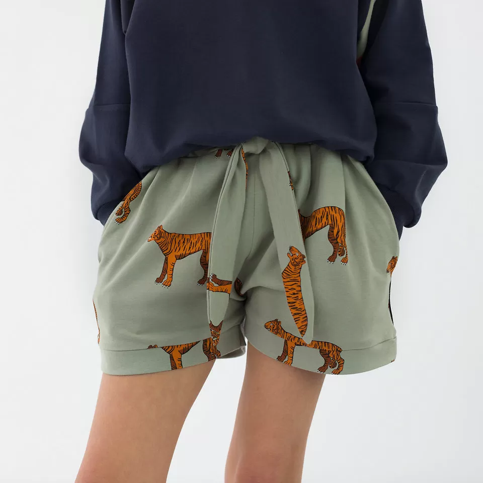 Cotton French Terry Print in Tigers  | Summer 2023 Collection