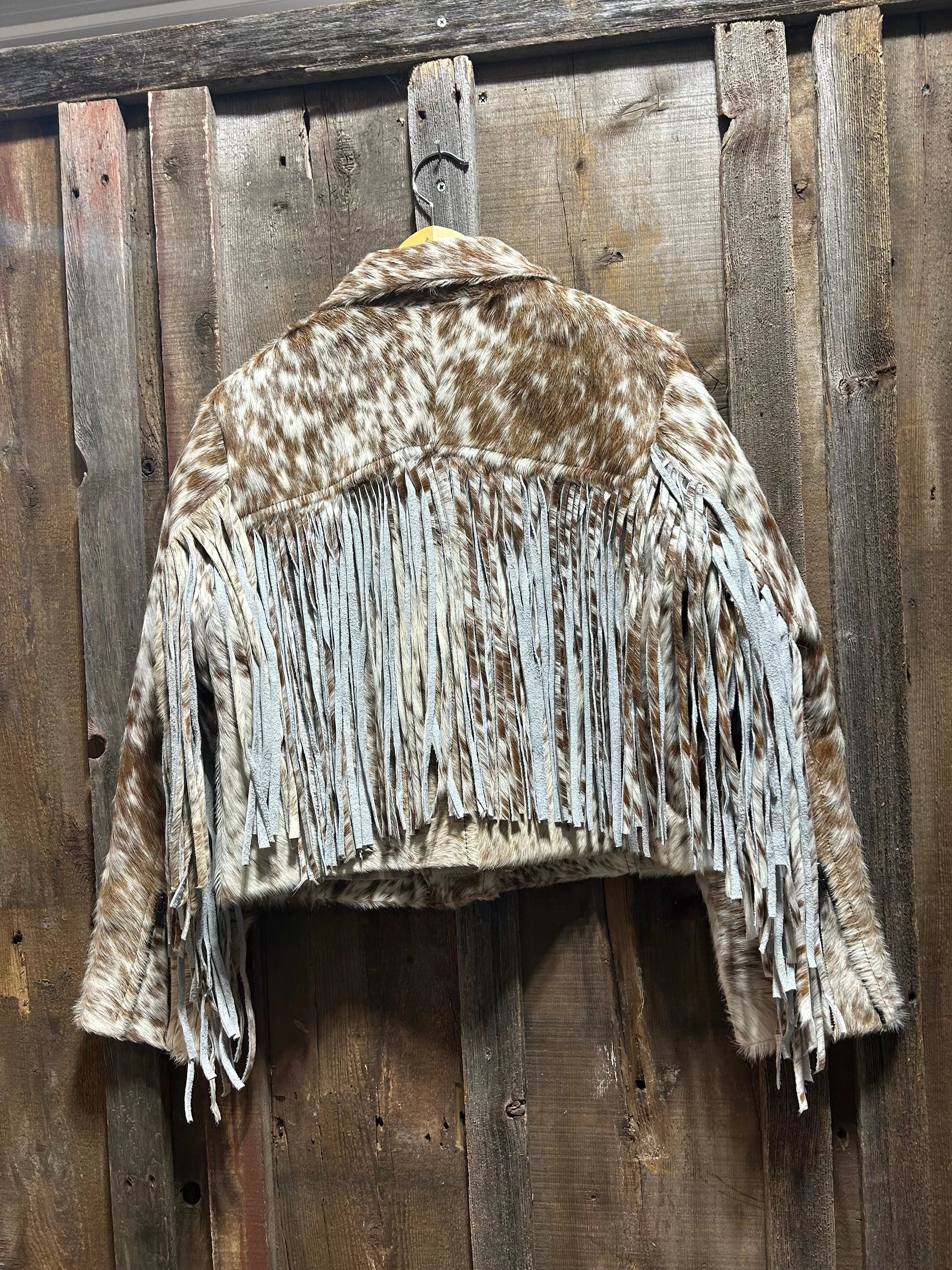 Cowhide Fringe Jacket M