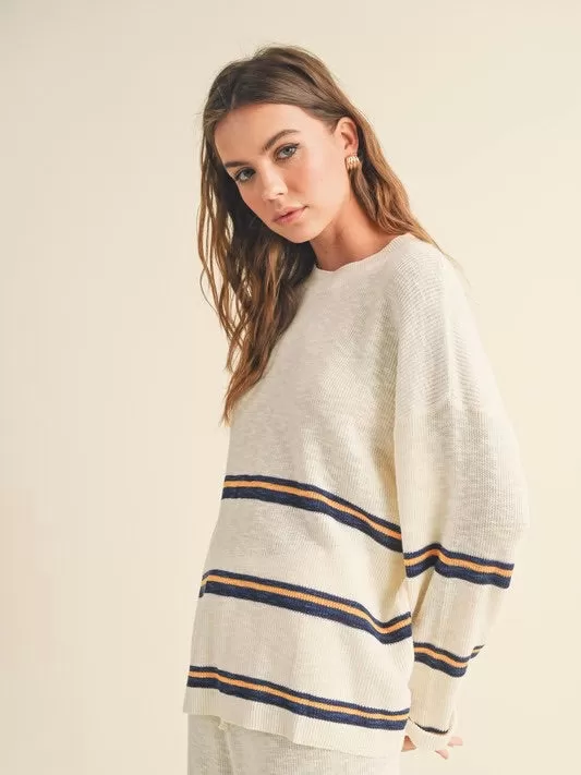 Cozy Up Multi Striped  Pullover