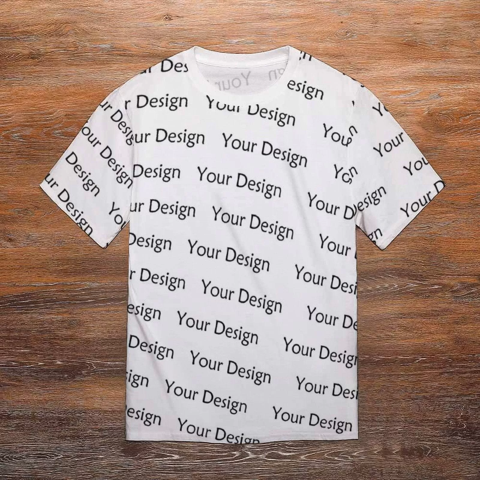 Custom Logo Your Design White Men's Classic T-shirt Personalized Men's Round Neck T-shirt