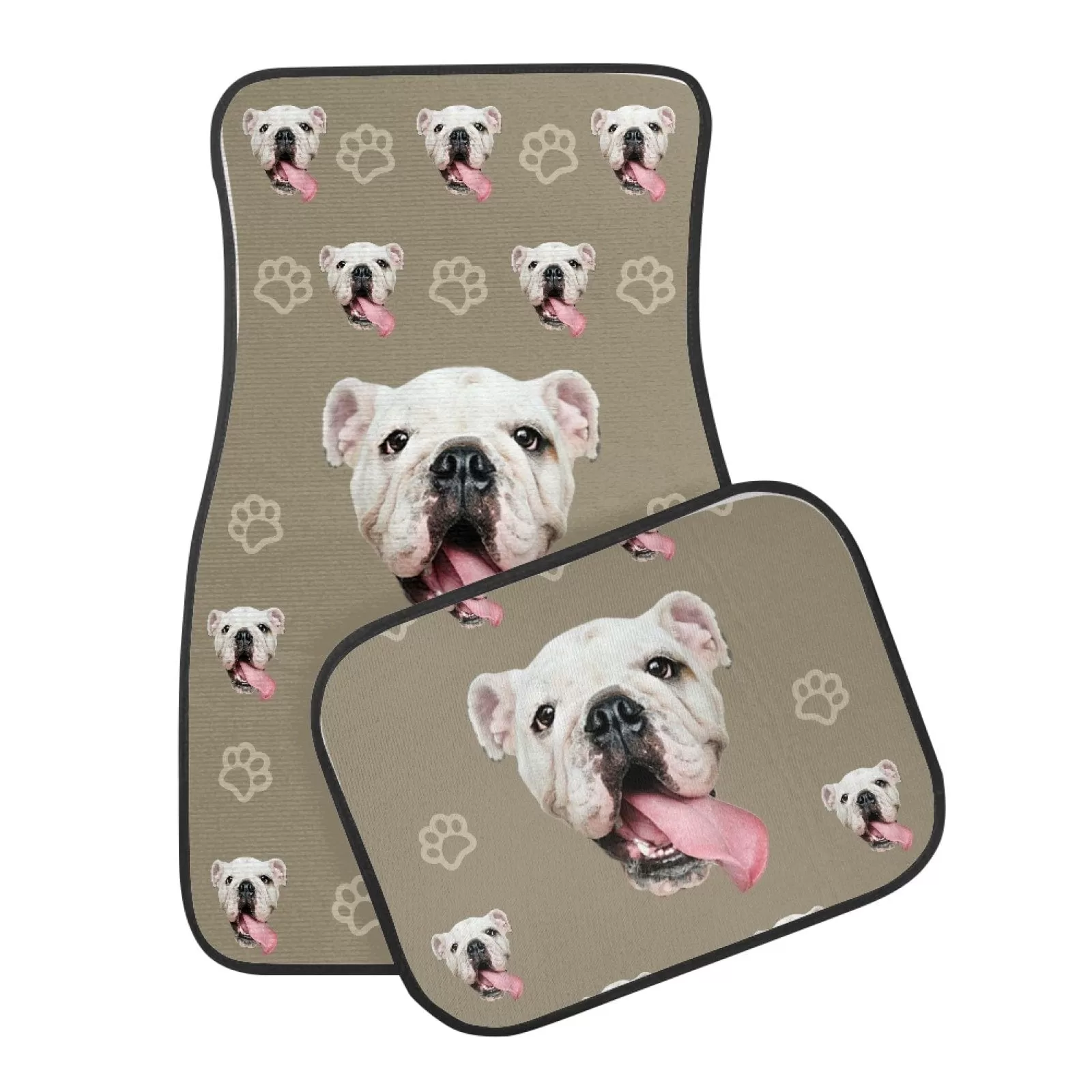 Custom Pet Face Car Floor Mats Automotive Carpet Non-Slip Universal Interior Car Decor Accessories (Set of 4)