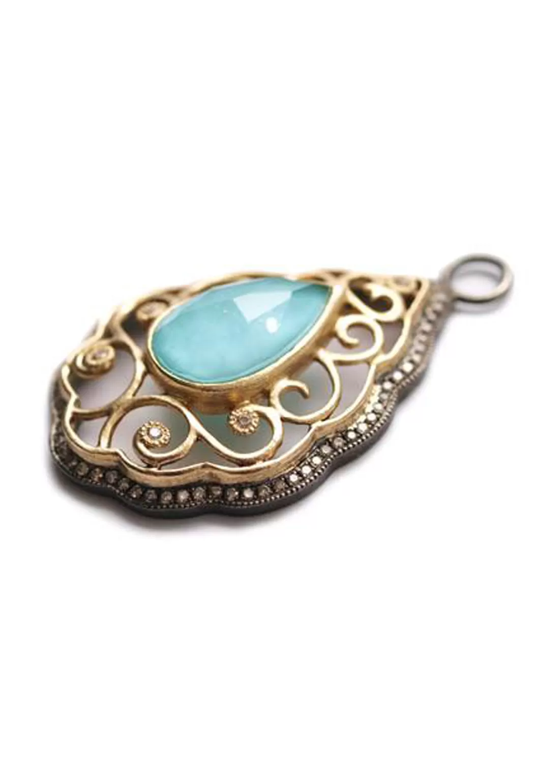 Cynthia Ann Filigree Turquoise Teardrop Earring Jackets