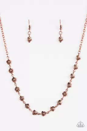 Daisy Do-Si-Do Copper Flower Necklace - Paparazzi Accessories