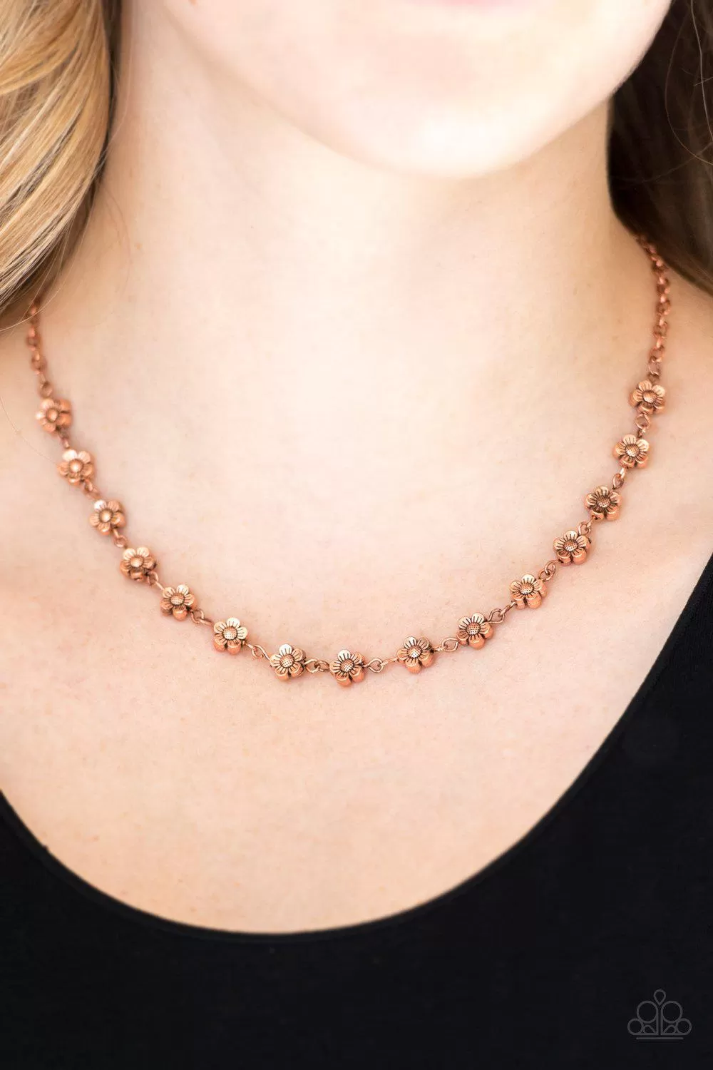 Daisy Do-Si-Do Copper Flower Necklace - Paparazzi Accessories