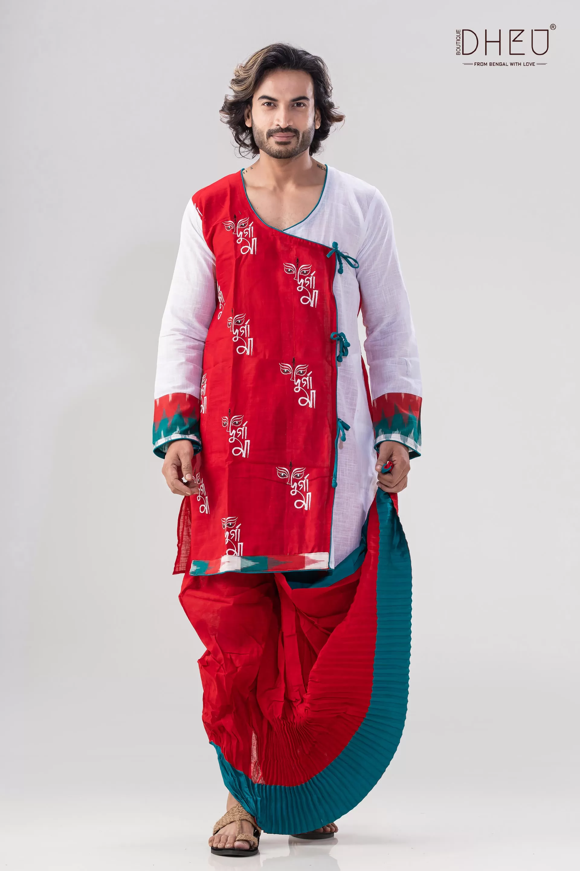 Dheu Exclusive Designer Kurta Dhoti(Optional) Set