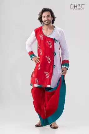 Dheu Exclusive Designer Kurta Dhoti(Optional) Set