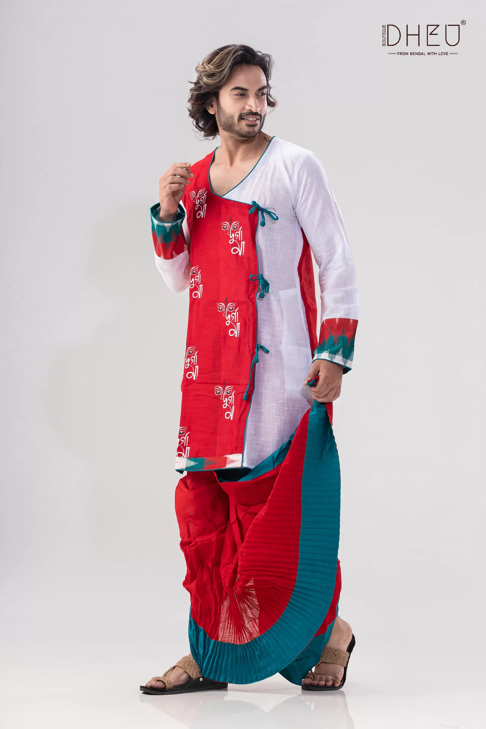 Dheu Exclusive Designer Kurta Dhoti(Optional) Set