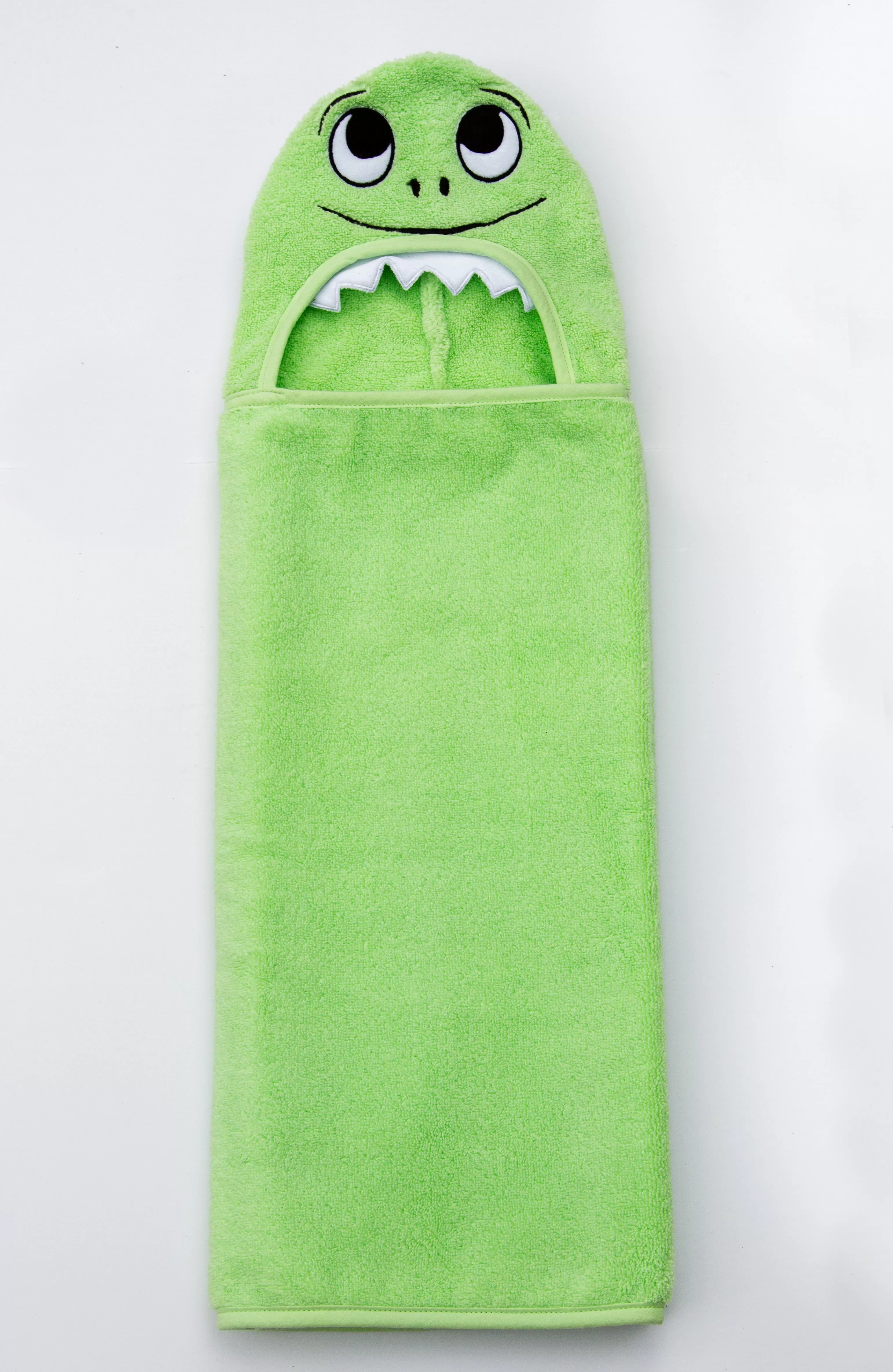 Dino Hooded Cotton Turkish Towel Little Kid