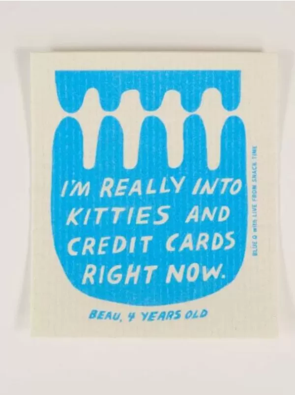 Dishcloth - Kitties And Credit Cards