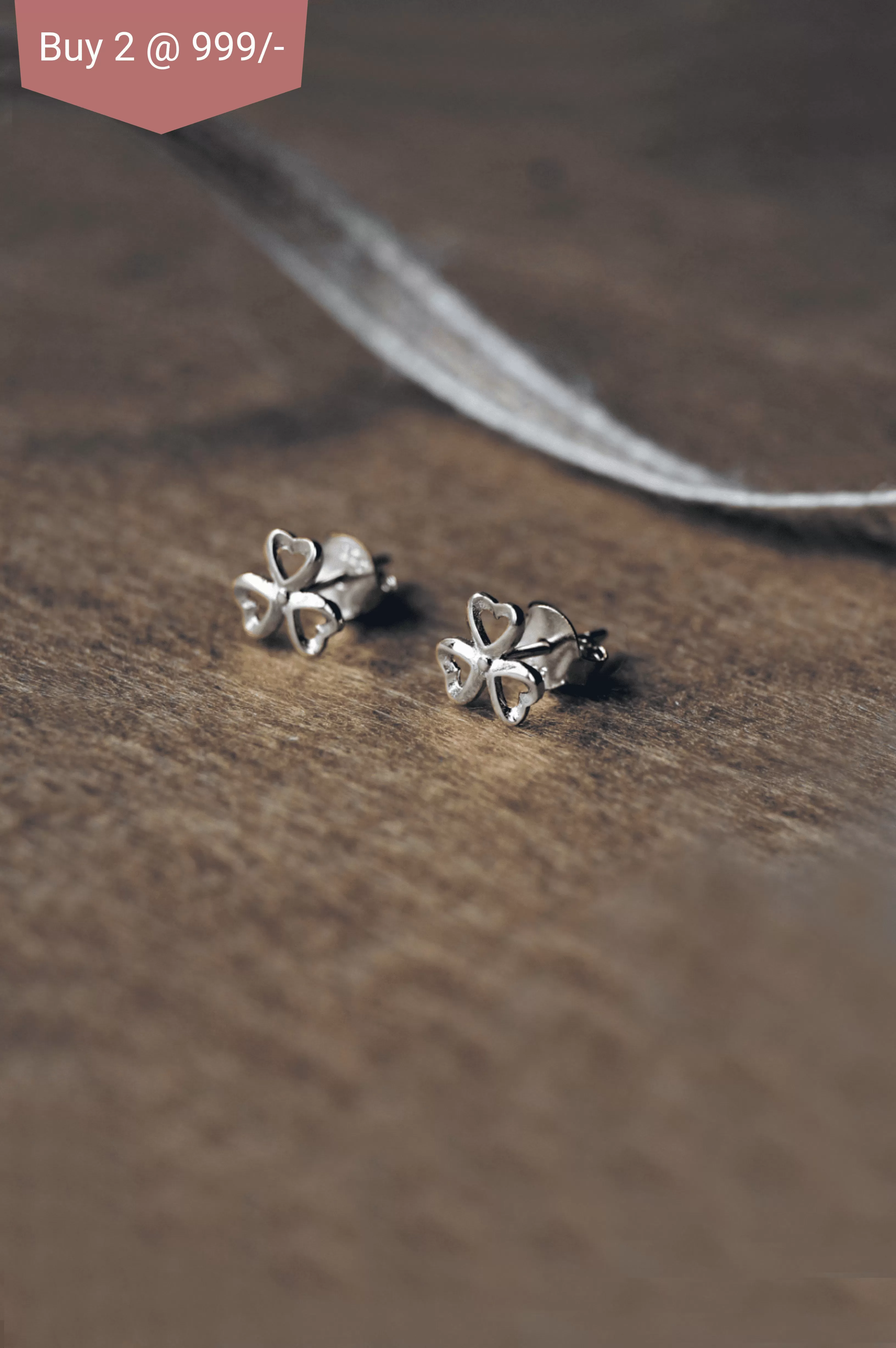 Dreamy Flower Sterling Silver Mini Stud Earrings